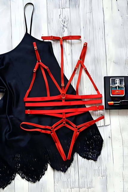 Lisinya41 StringSütyen Lastik Harness Takım
